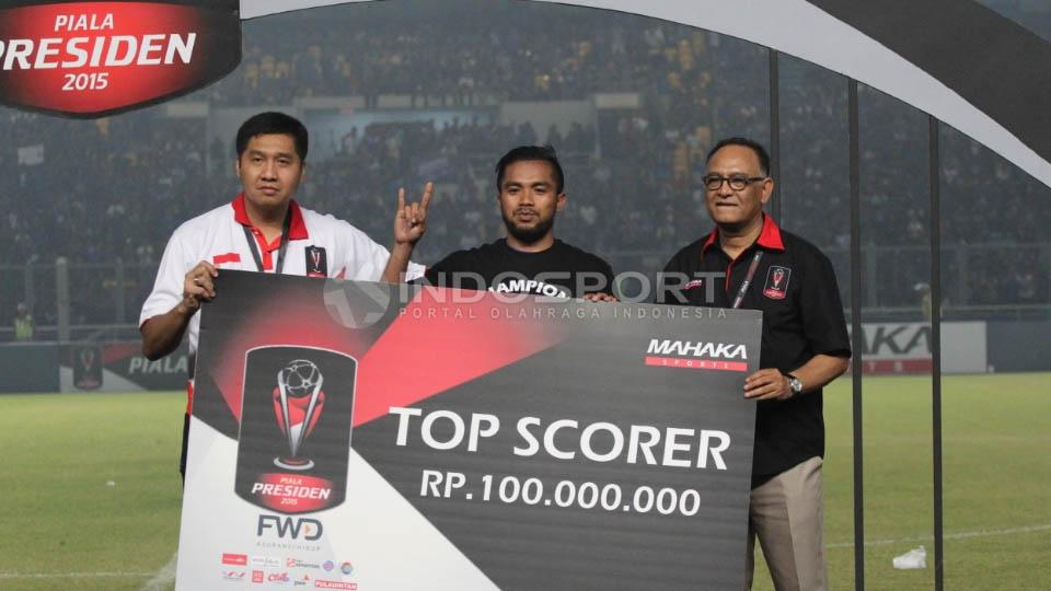 Zulham menjadi top skor Piala Presiden.